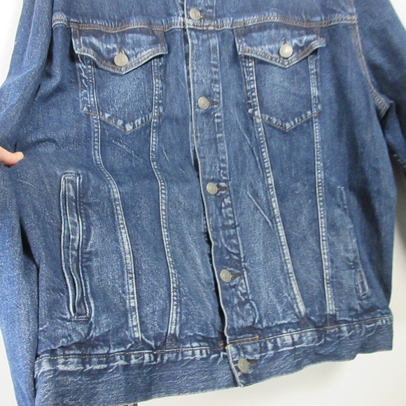 American Eagle Jean Jacket Flex Women 3XL XXXL Blue Denim Western Casual 1004 - Picture 7 of 13
